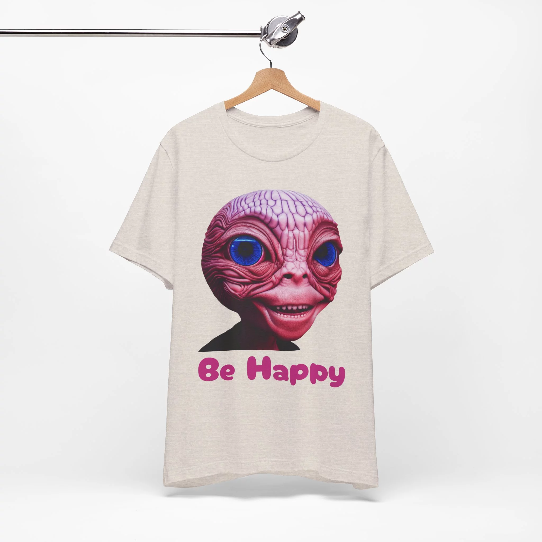 Be Happy - Alien Attitudes Unisex Short-Sleeve Tee - Image 65
