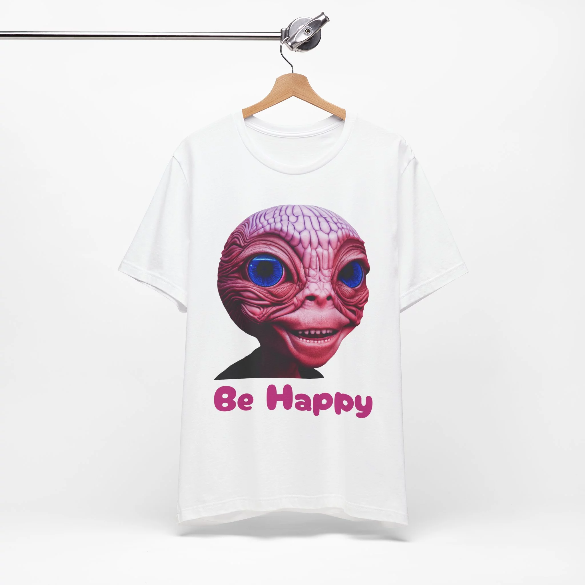 Be Happy - Alien Attitudes Unisex Short-Sleeve Tee - Image 7