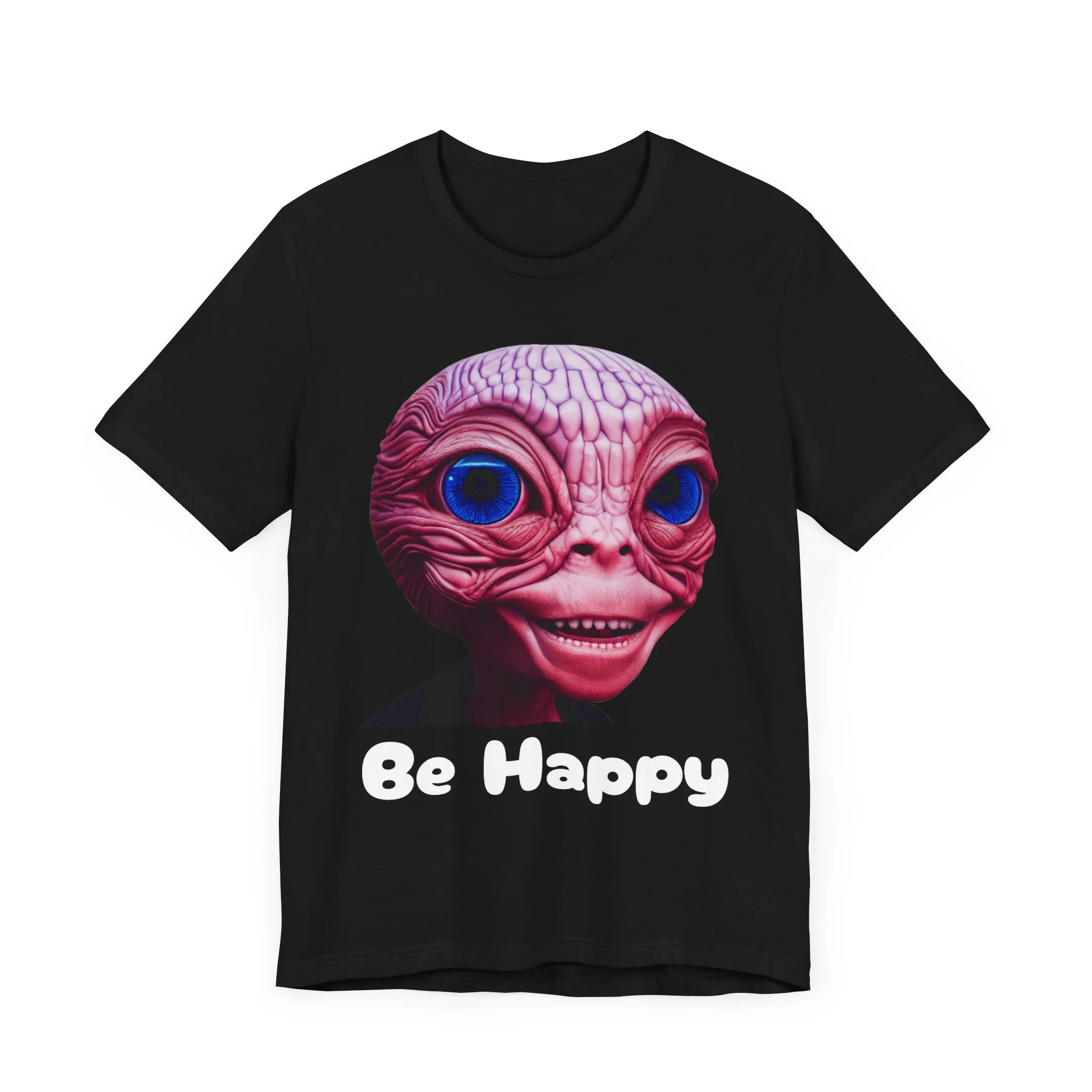 Be Happy - Alien Attitudes Unisex Short-Sleeve Tee - Image 32