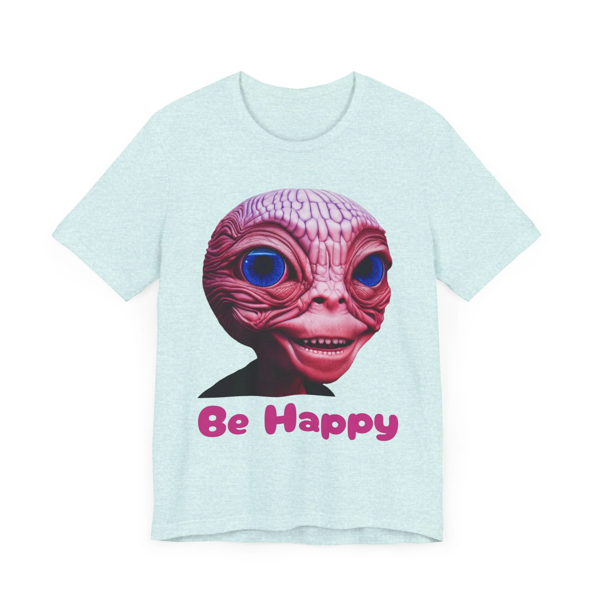 Be Happy - Alien Attitudes Unisex Short-Sleeve Tee - Image 90