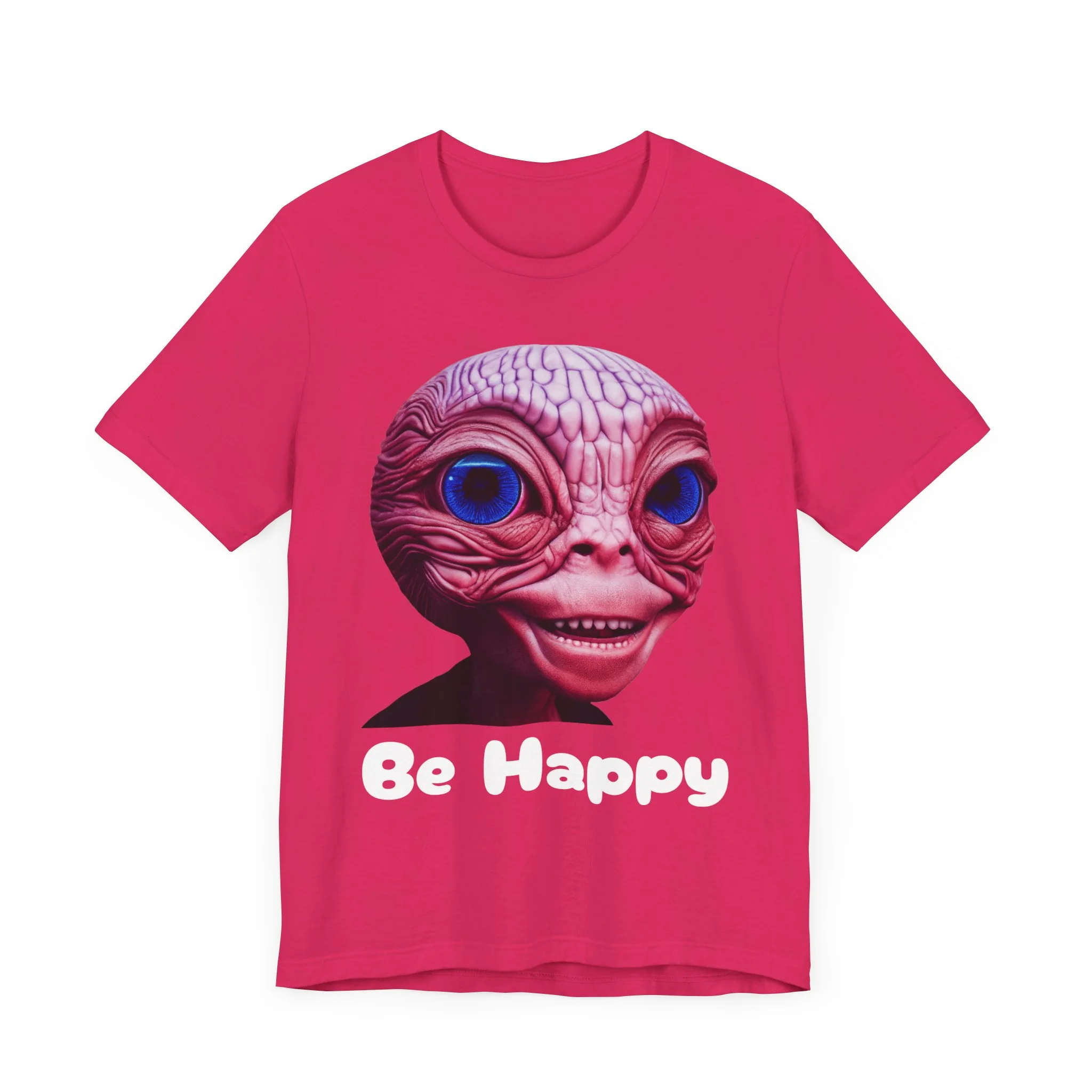 Be Happy - Alien Attitudes Unisex Short-Sleeve Tee - Image 119