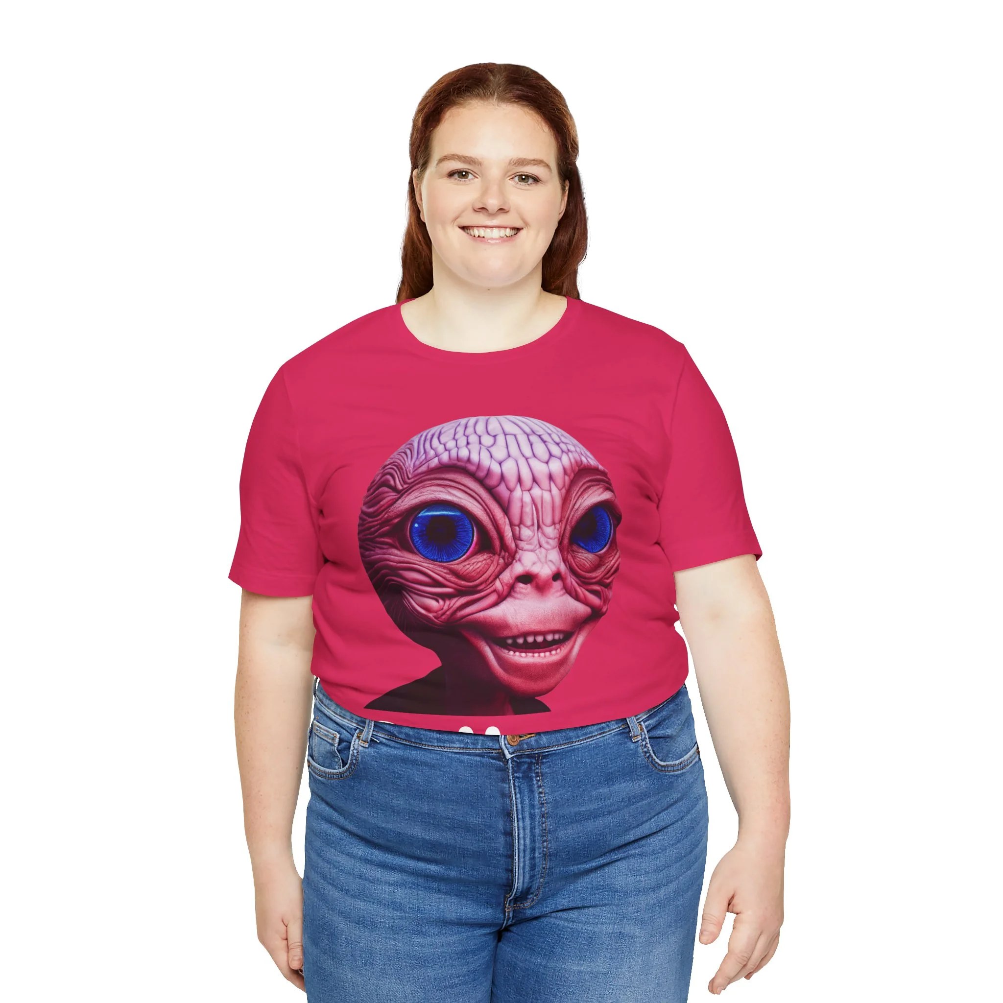 Be Happy - Alien Attitudes Unisex Short-Sleeve Tee - Image 131